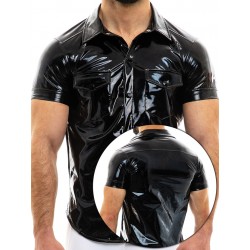 Vinylová sexy košile černá